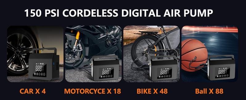 RoadRescue 4000A — Car Jump Starter + 150 PSI Tire Inflator (12V, 15,000 mAh, LED, Power Bank) - Image 7